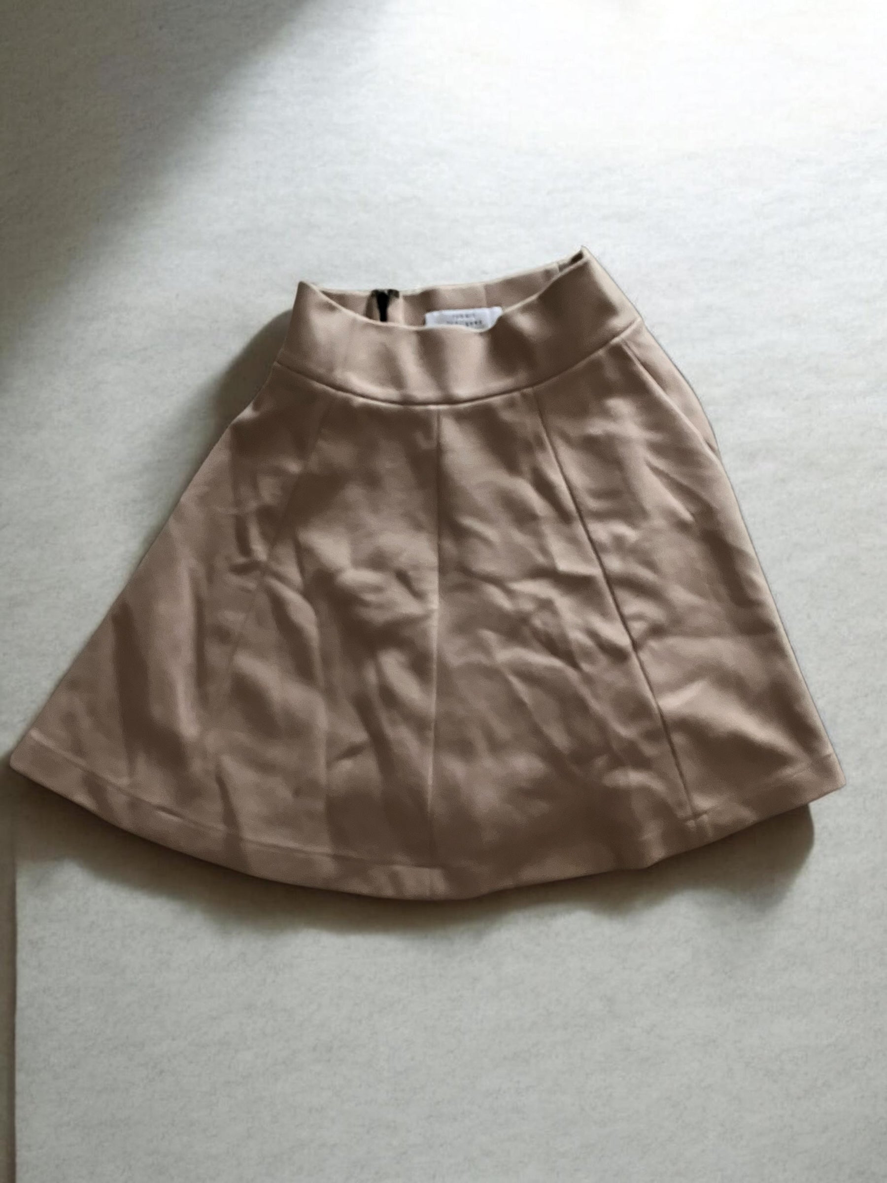 Robert Rodriguez Small Beige A-Line Mini Skirt – Women’s Flared Skater Style