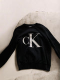 Vintage Black Calvin Klein Oversized Unisex Crewneck Sweatshirt